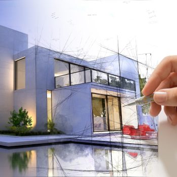 hand-drafting-design-villa-with-pool-house-becoming-real